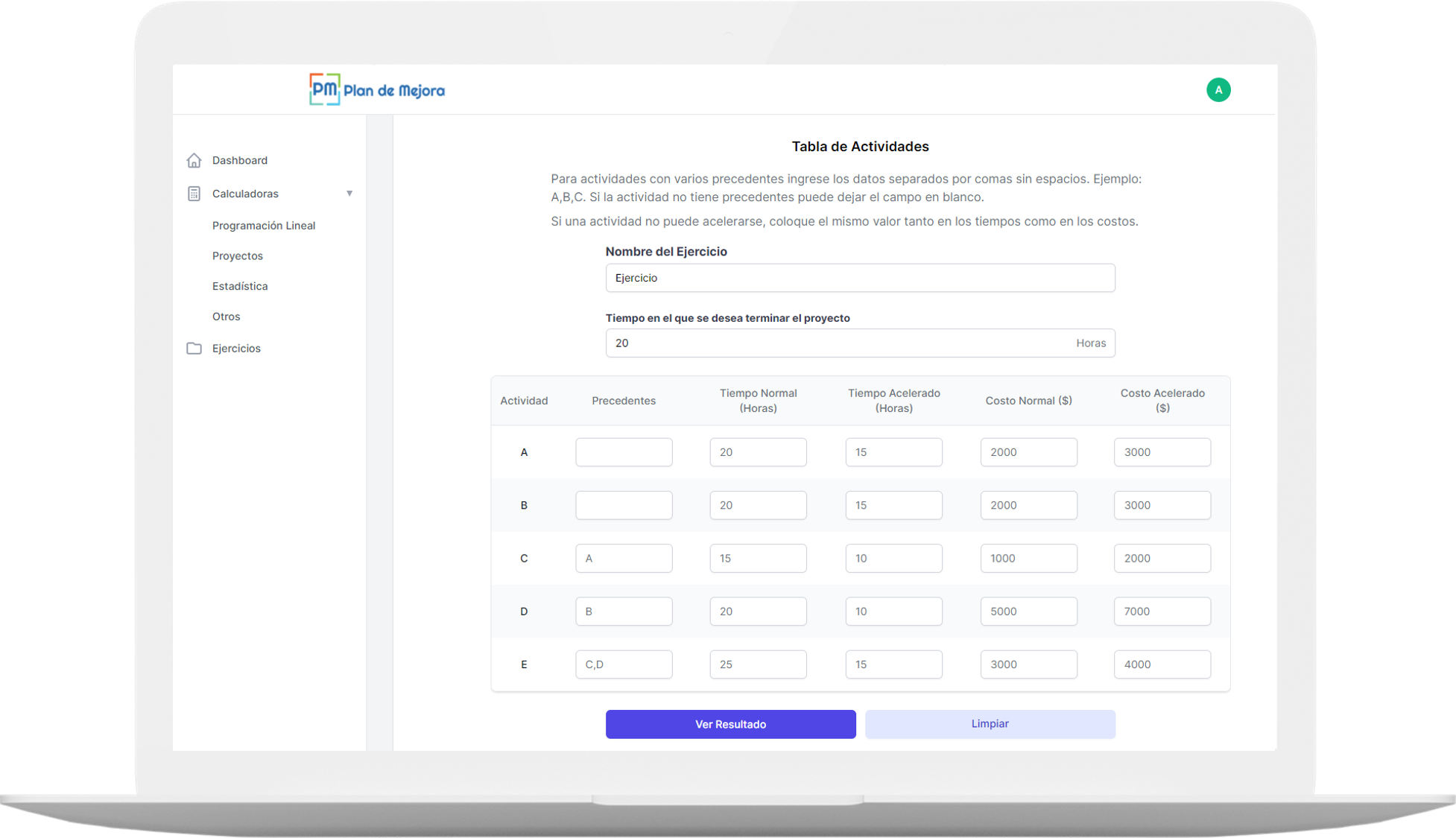 Inbox user interface